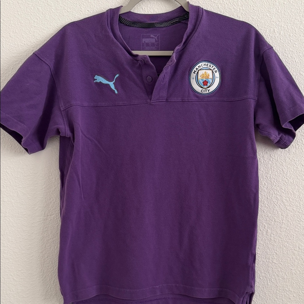 Puma Manchester City Purple Polo Shirt